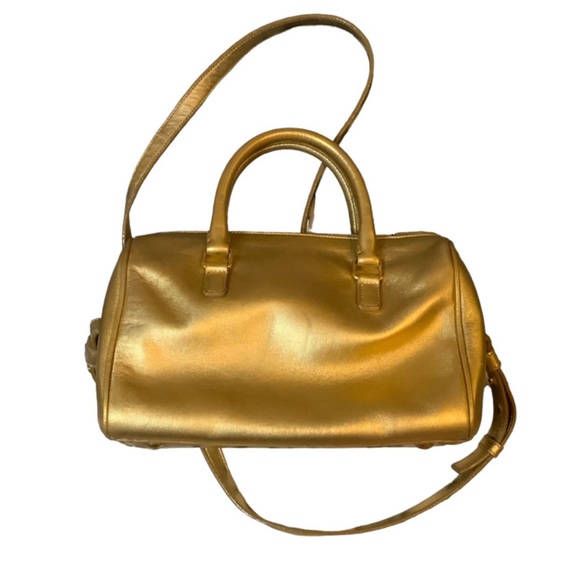 Authentic Yves SAINT LAURENT PARIS  Mini Baby Duffle 2WAY Hand Bag Leath… - Picture 4 of 12